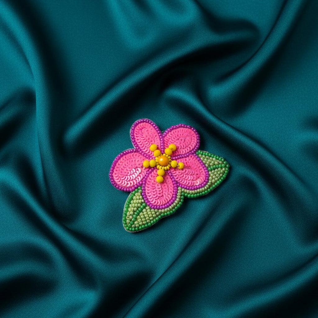 Pink Flower Hair Clip
