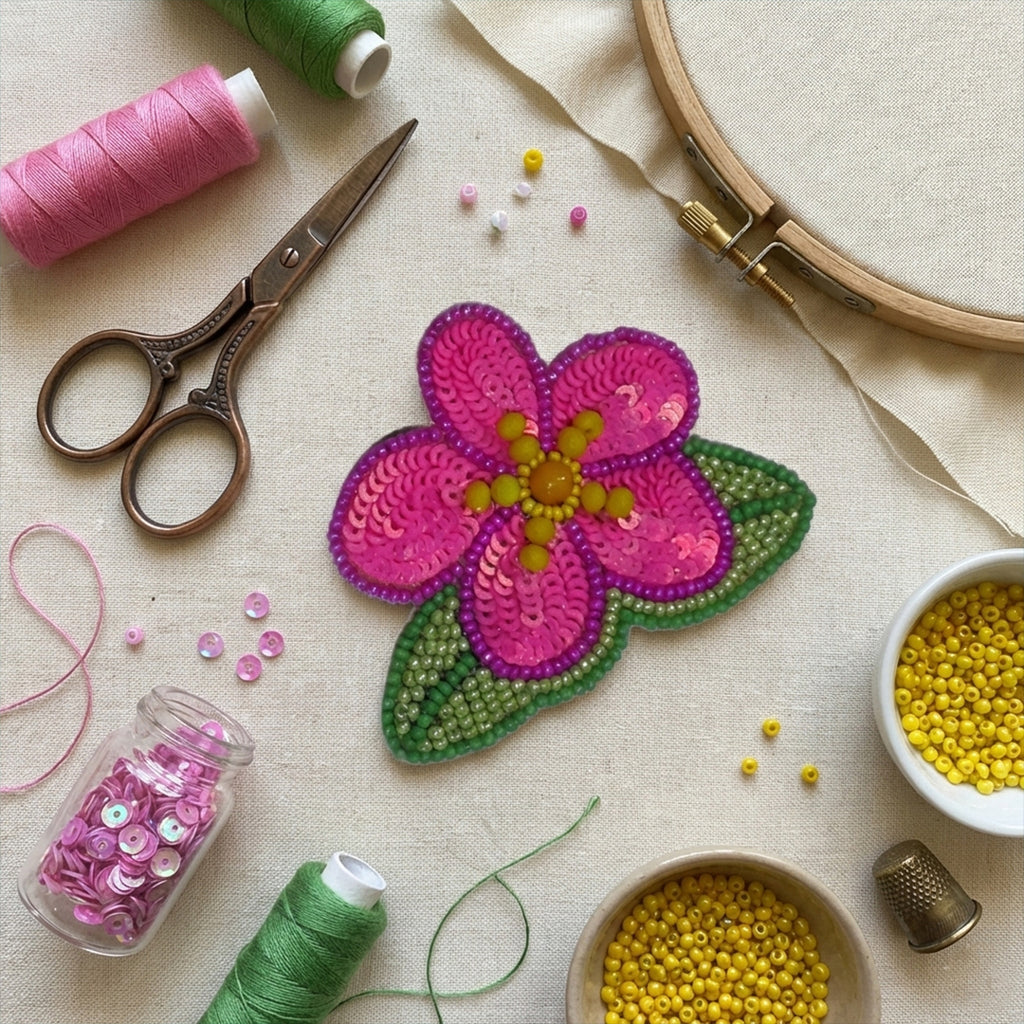 Pink Flower Hair Clip
