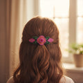 Pink Rose Hair Clip