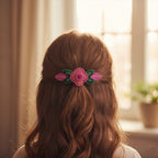 Pink Rose Hair Clip