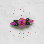 Pink Rose Hair Clip