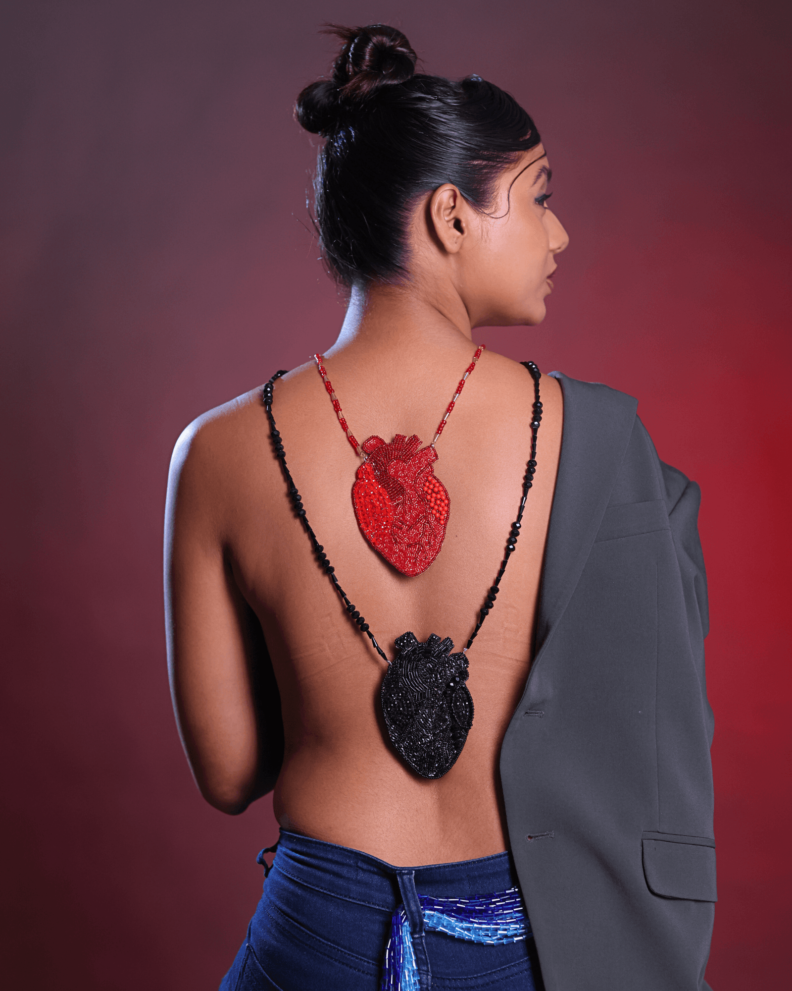 3D Heart Neckpiece - Single Colour