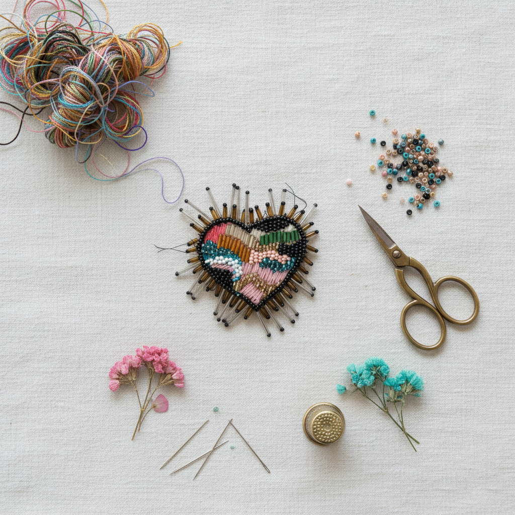 Starry Heart Brooch