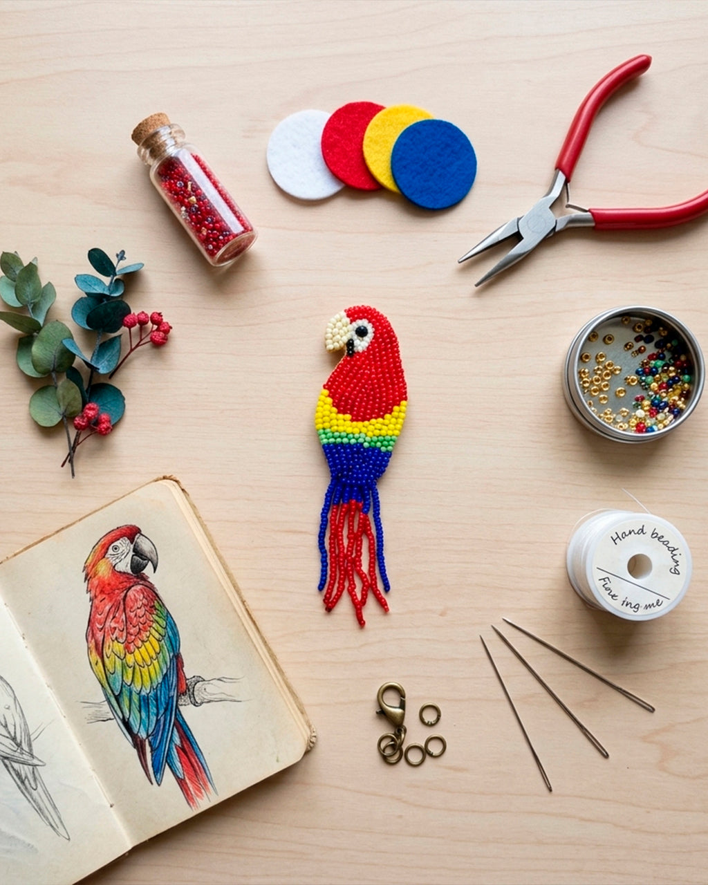 Macaw Brooch Pin