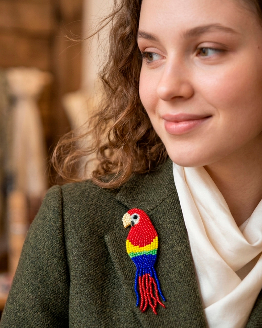 Macaw Brooch Pin