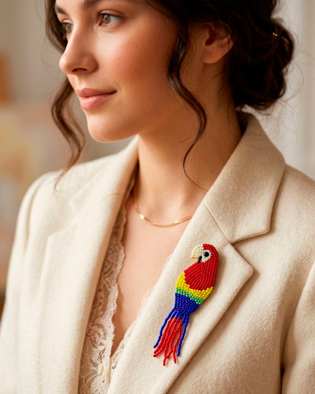 Macaw Brooch Pin