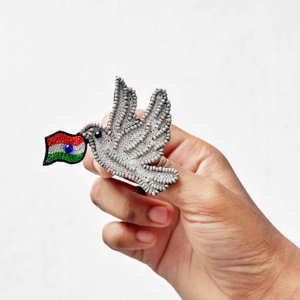Independence Day Pigeon Brooch