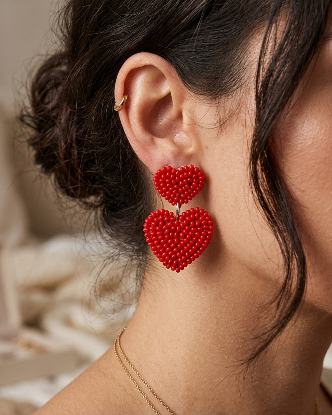 Mini Hearts Earring