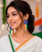 Tiranga Ashoka Chakra Earring