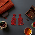 Red Dangler Earring