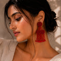 Red Dangler Earring