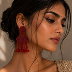Red Dangler Earring