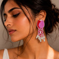 Pink & Red Tulip Earring
