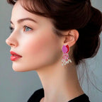 Pink & Red Tulip Earring