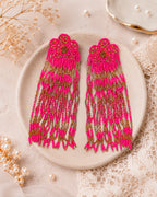 Pink Flower Dangler Earring