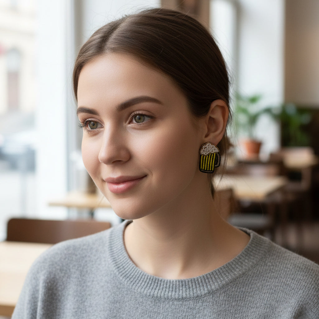 Beer Mug Earrings