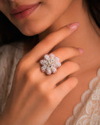 Jasmine beaded ring