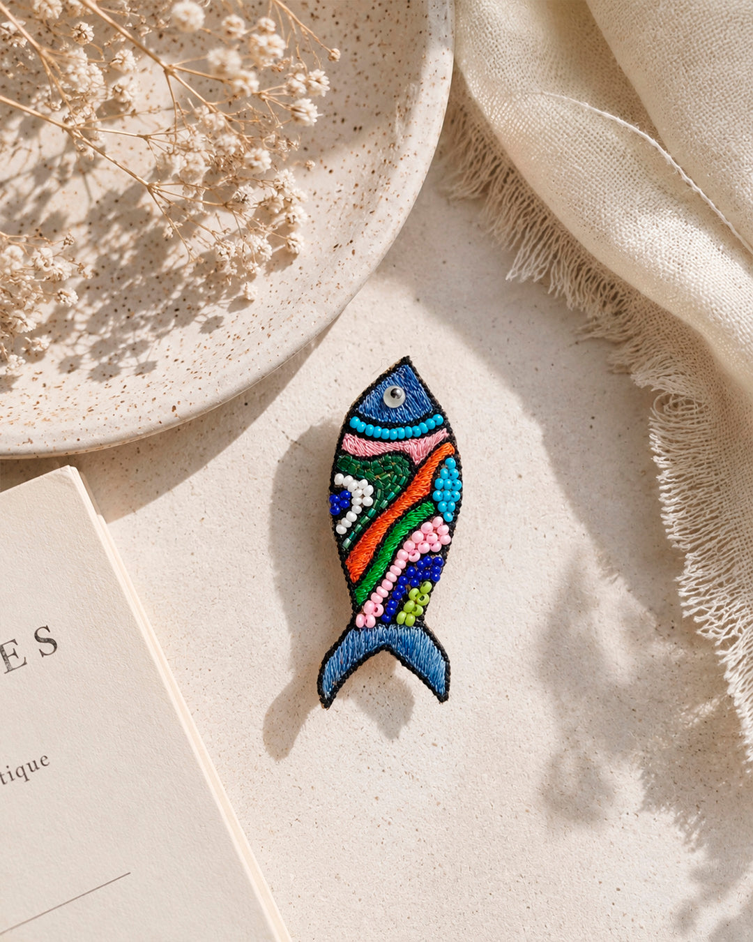 Fish Multi colour Beaded Ring