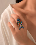 Fish Multi colour Beaded Ring