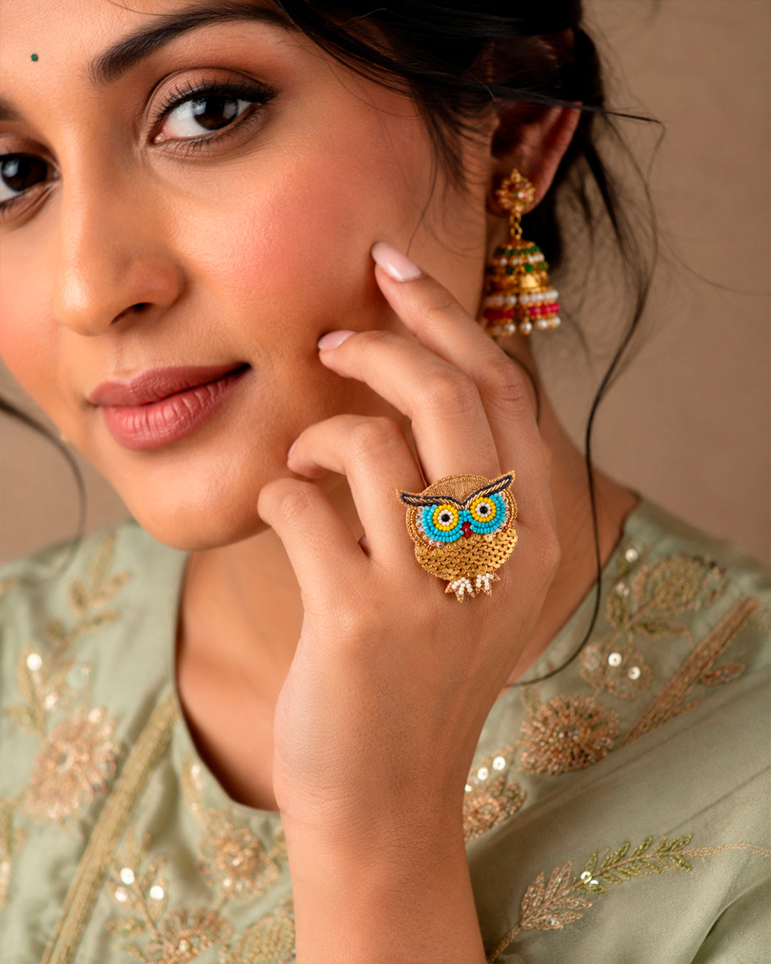 Owlet Beaded Ring