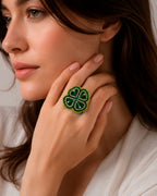 Clover Leaf Beaded Ring