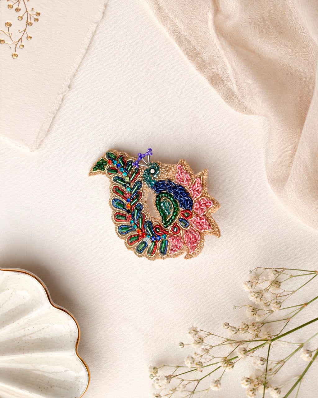 Mayunpankhi Beaded Ring