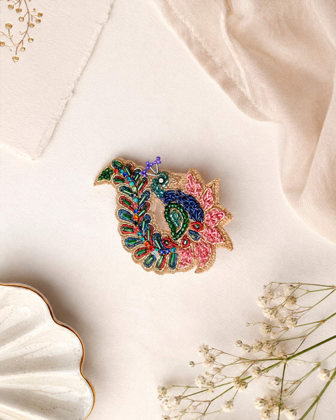 Mayunpankhi Beaded Ring