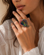 Mayunpankhi Beaded Ring