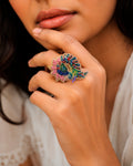 Mayunpankhi Beaded Ring