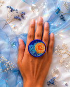 Moon Beaded Ring