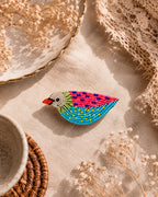 Multicolour Bird beaded ring