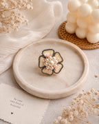 Moti Resham Flower Adjustable Finger Ring