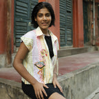 Flamingo Embroidery Women Cotton Shirt