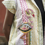 Flamingo Embroidery Women Cotton Shirt