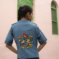Birds Kantha Embroidery Women Cotton Shirt