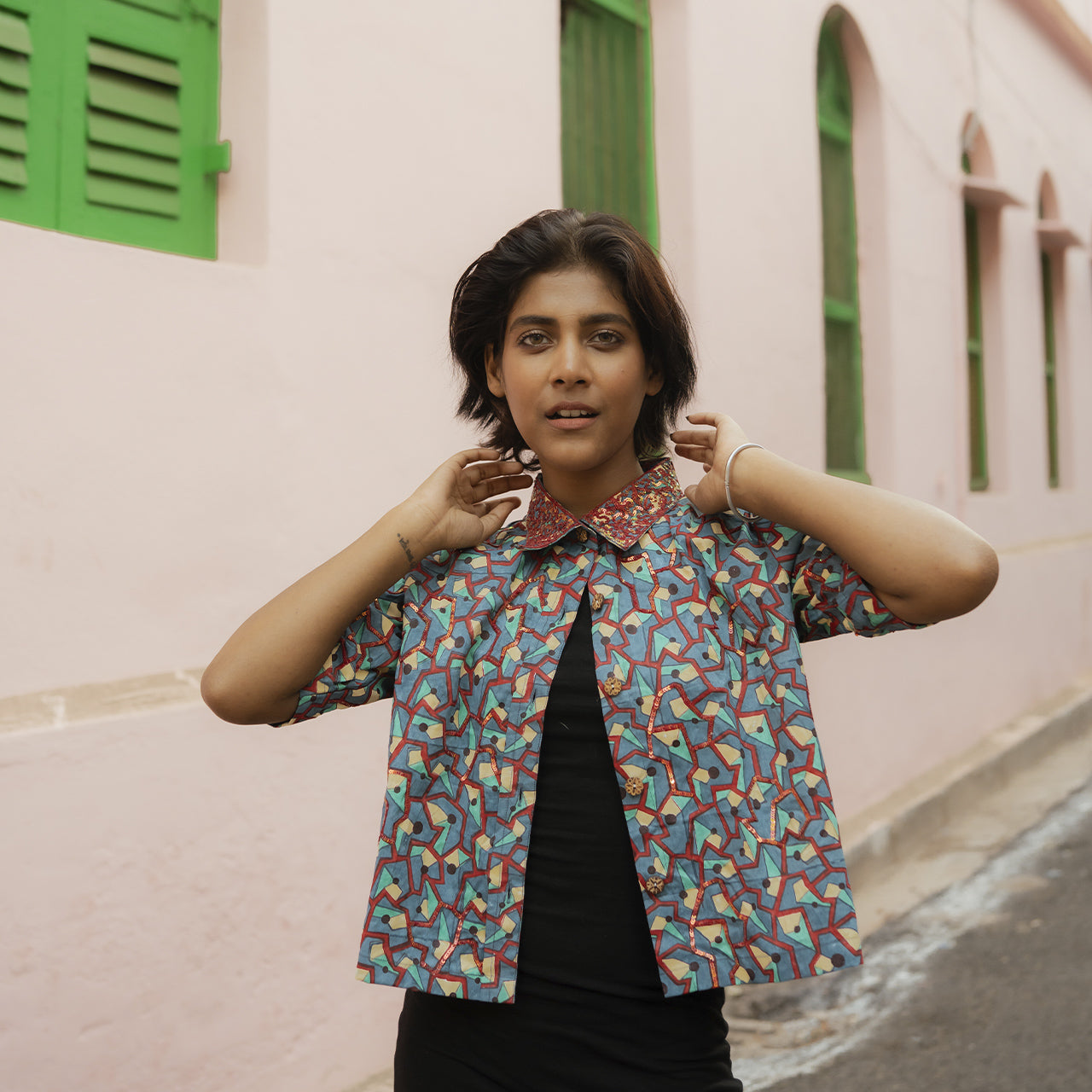 Hand Embroidered Cotton Summer Shirts For Women.