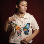 Womens Butterfly Blouse Shirt