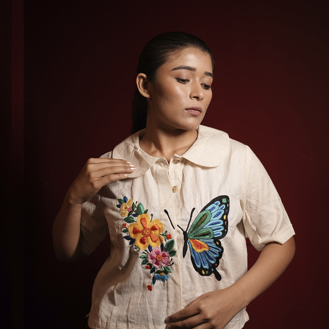 Womens Butterfly Blouse Shirt