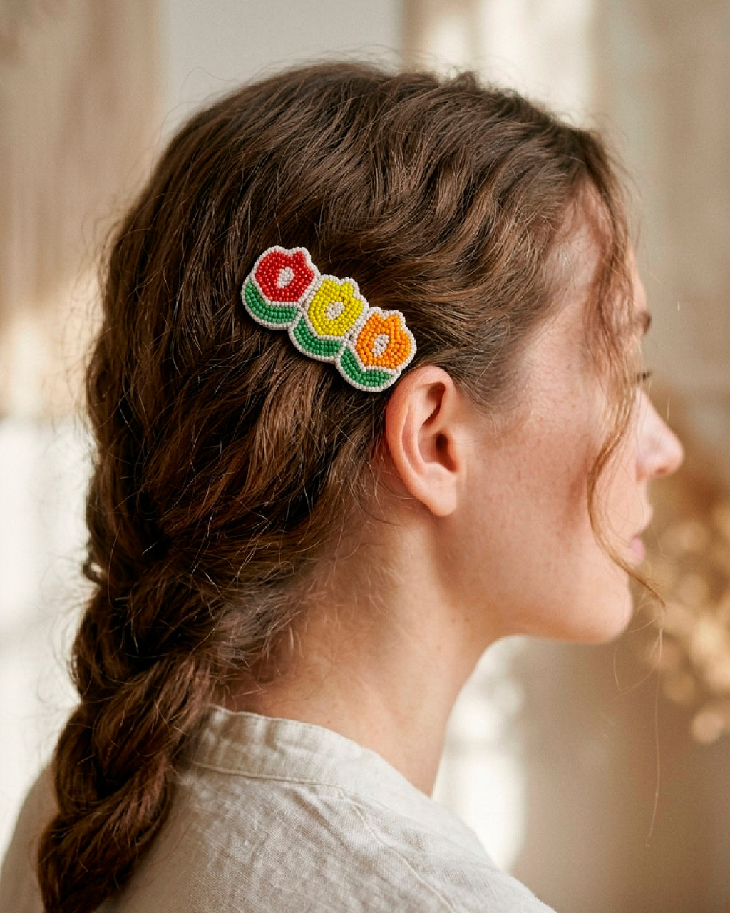Tulip Flower Design Hair Clip