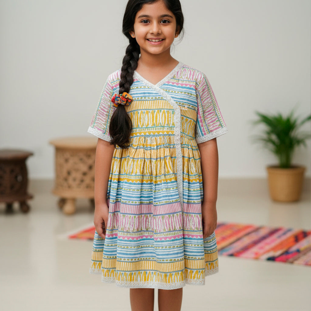 Printed Half Sleeve Cotton Frock