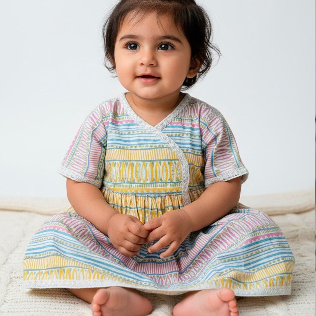 Printed Half Sleeve Cotton Frock