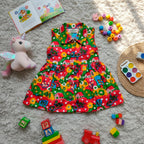 Multi Colour Printed Sleeveless Frock