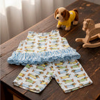 Hand-Block Sausage Dogs Printed Toddler Co-Ord Set for Girls