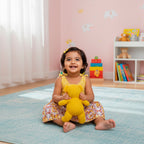 Sleeveless Cotton Frock - Yellow