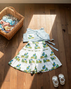 Animal Printed Sleeveless Top with Skirt