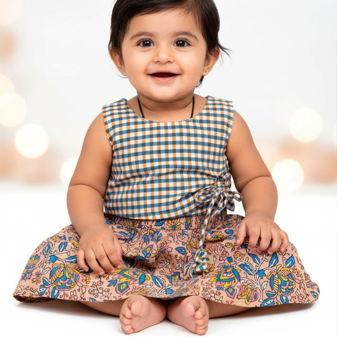 Sleeveless Kalamkari Print Co-ord Set