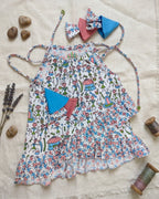 Blue and Pink Warli Art inspired frock