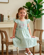 Cute Rabbit Applique Frock