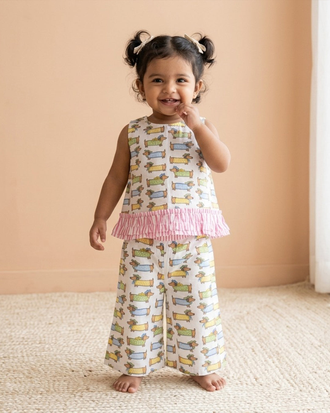 Multicolour Dog Print Co-ord Set