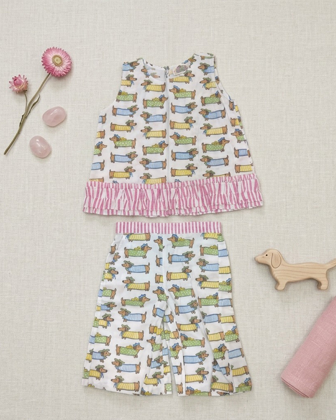 Multicolour Dog Print Co-ord Set
